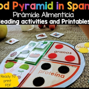 Food Pyramid- Nutrition- Spanish Worksheets