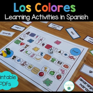Color activities printables-Spanish activities-Homeschool- Preschool activities