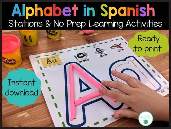 Alphabet activities-Spanish-Digital-Educational Printables- Early education-Homeschool-Worsheets-Bilingual-Kids activities