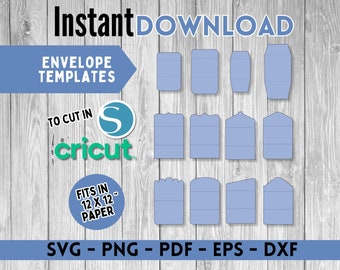 Modèles d'enveloppe SVG, camée de modèle d'enveloppe, modèle d'enveloppe cricut, modèles d'enveloppe à couper, fichier numérique d'enveloppe, enveloppes