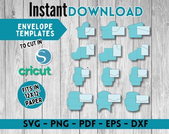 Umschlag SVG-Vorlage, Umschlag Vorlage Cameo, Umschlag Vorlage Cricut, Umschlag PDF, Umschlag digitale Datei, Umschlag PNG, Digital