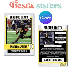 Sport Sammelkartenvorlage, Benutzerdefinierte Sammelkarte, Canva-Vorlage, personalisierte Baseballspielerkarte, Baseball-Sammlerkarte, Athletengeschenk