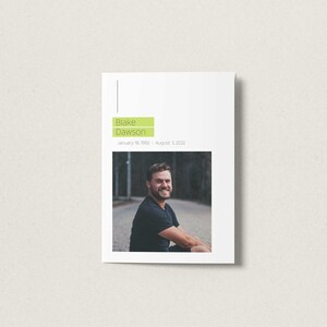 Celebration of Life Program | Template Program | Memorial | Funeral | Printable Funeral Program | Photo Program | Editable | Design No.1