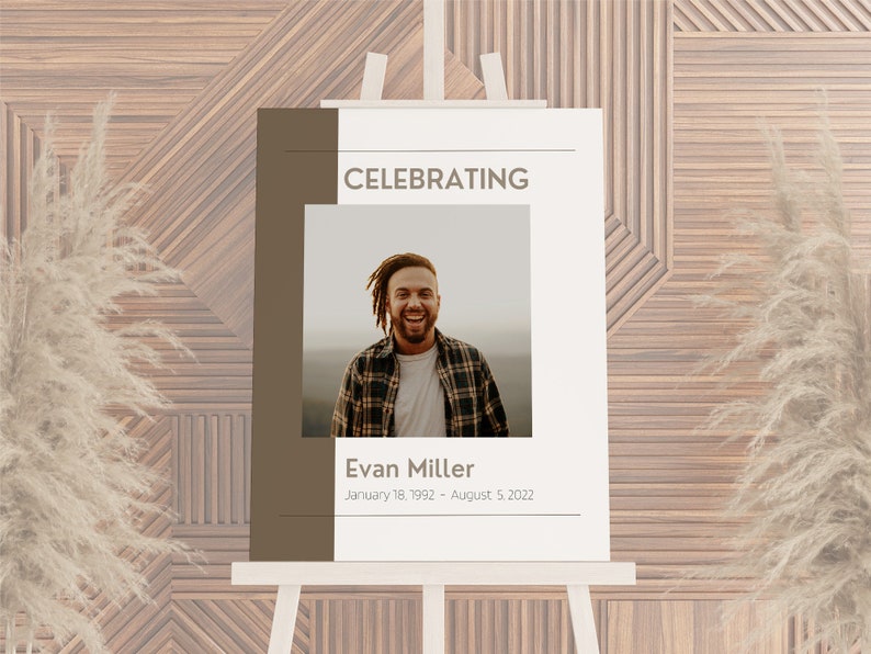 Editable Celebration of Life Poster Template Poster Etsy Editable Celebration of Life Poster Template Poster Etsy