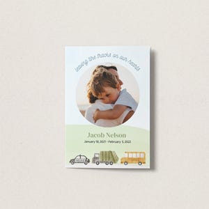 Children's Funeral Program Template | Trucks, Cars, Police, School Bus (Digital Download)