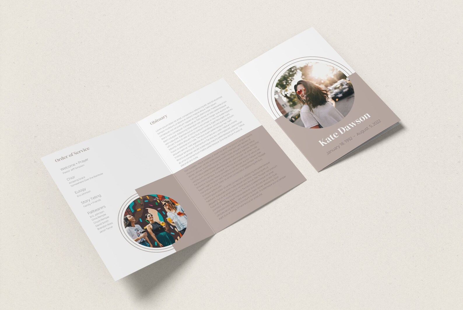 Editable Celebration of Life Program Template Program - Etsy Canada