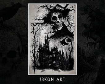 Only a Dream | Gothic Art Print | Dark Surrealism | Victorian Ink Drawing | Giclèe print