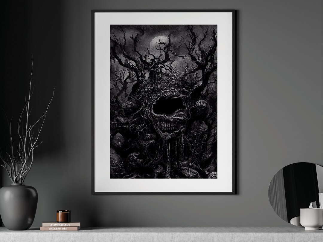 Dark Void Gothic Art Print Dark Surrealism Dark Art Ink Drawing Giclèe