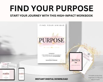 Find Your Purpose Workbook Find Purpose Life Purpose Journaling Workbook Digital Workbooks Womens Devotional How To Find Your Gifts Howto