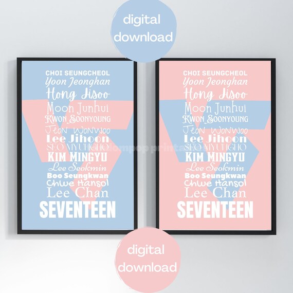 Seventeen Name Fanchant Digital Download Seventeen Carat - Etsy