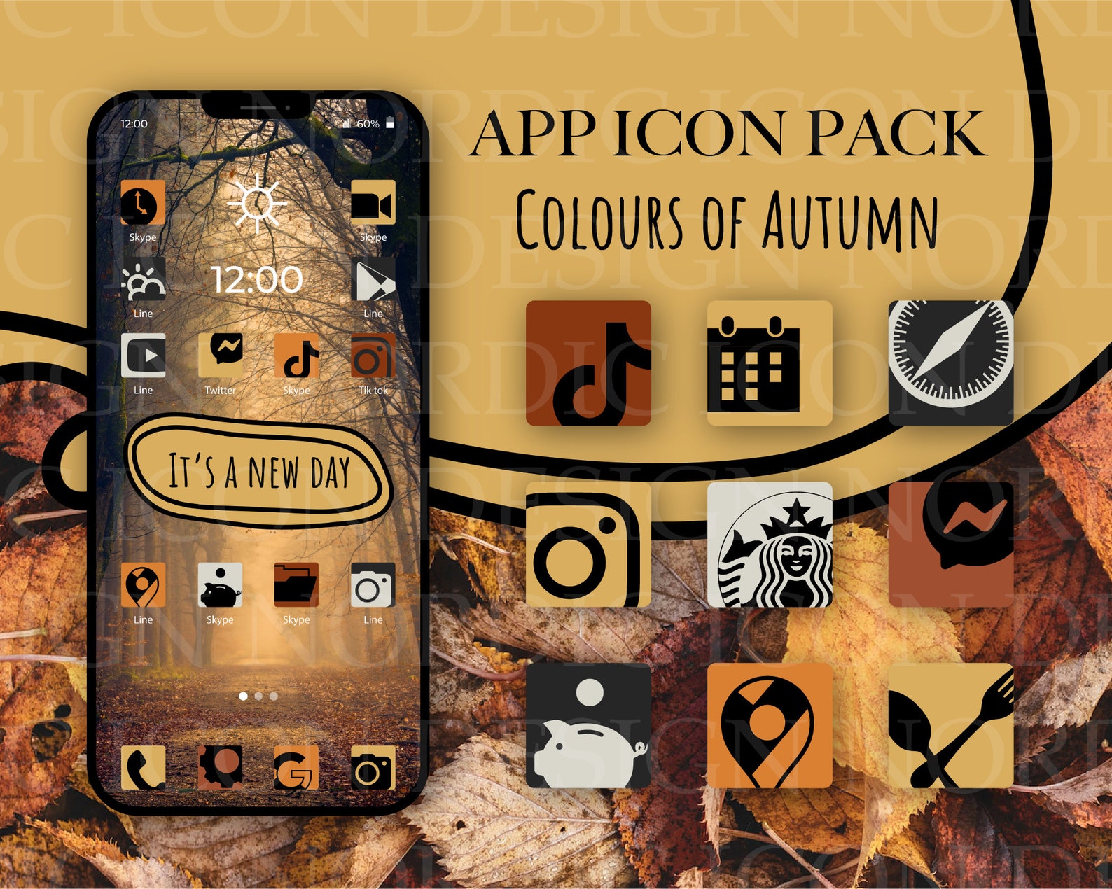 App Icon Pack Autumn Theme Icon Pack for Android and Ios App - Etsy