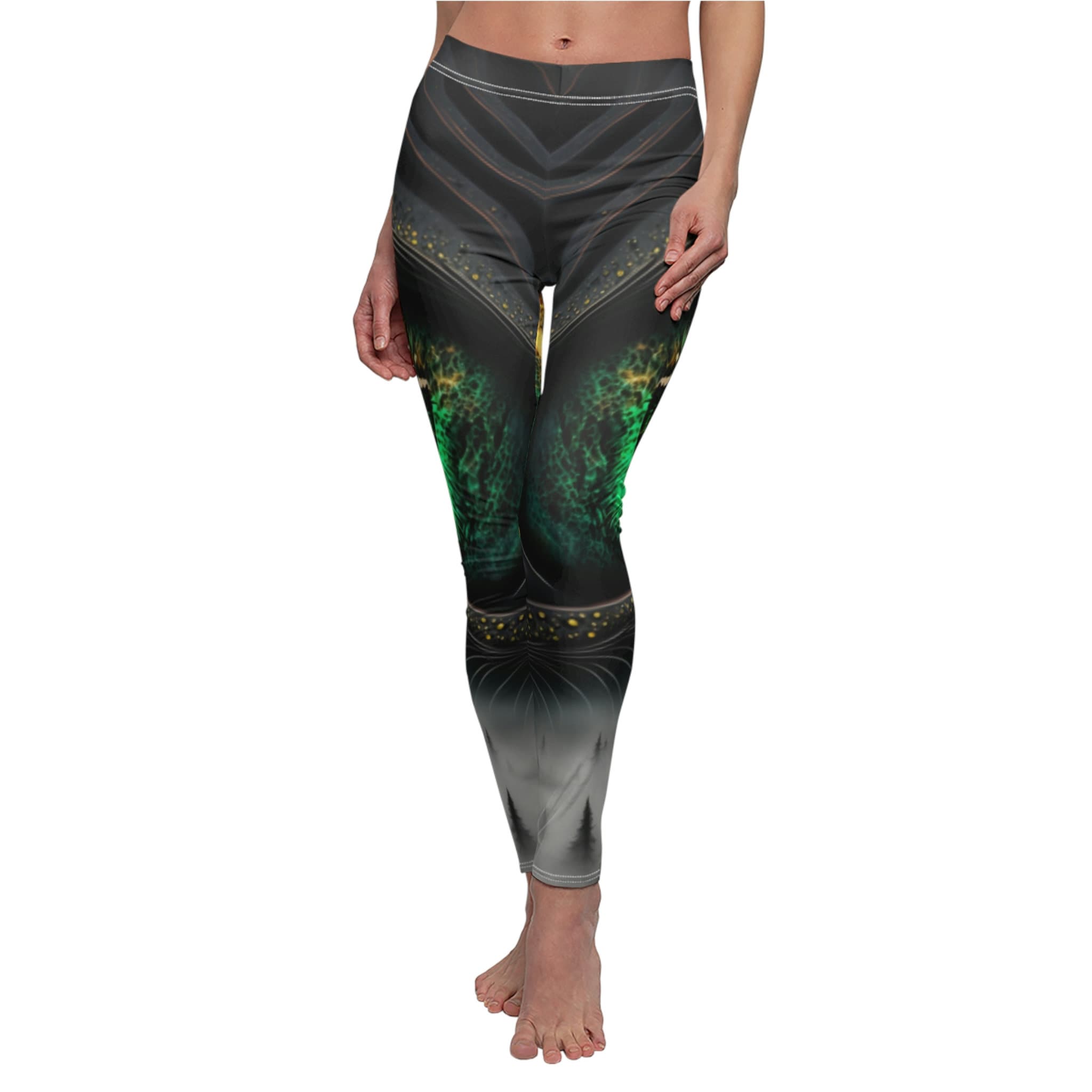 Circuit Board Capri Leggings for Women Navy Blue Capris W/ Cosplay Robot  Print, Squat Proof, Non See Through Workout Pants Running Tights 