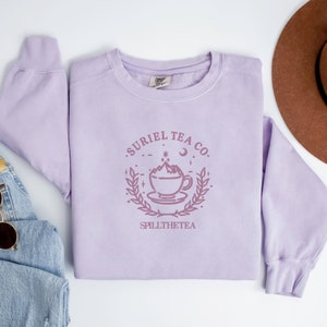 Suriel Tea Co Embroidered Crewneck | Acotar Inspired | Literary Freedom Tee