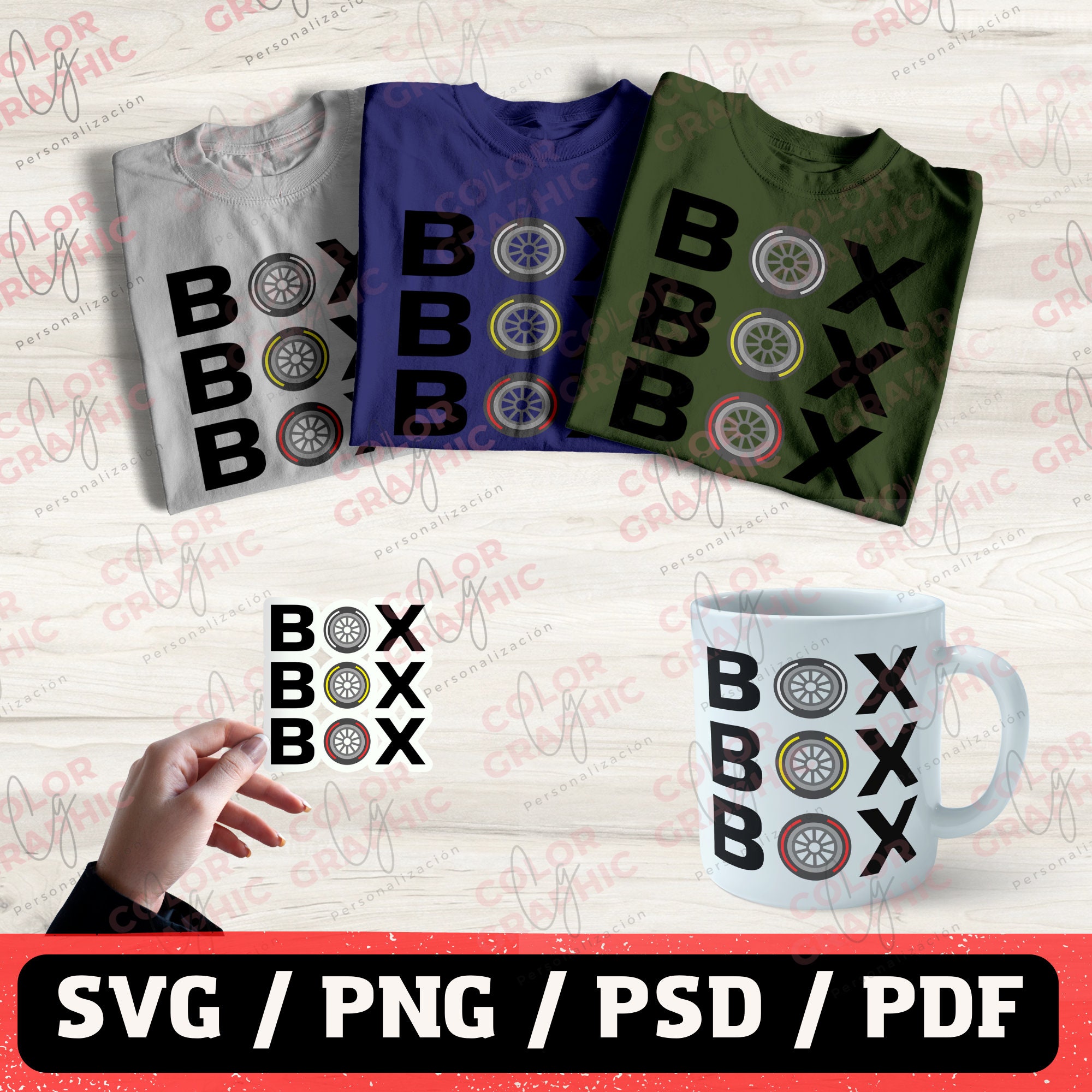 Archivo Digital de F1 box, box, box, svg, ideal para corte, impresion ...