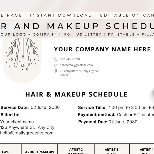 Wedding Schedule - Etsy