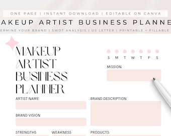 Editable Makeup Artist Face Chart Freelance Makeup Artist - Etsy Canada