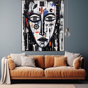 Smashing Stars --Limited Edition Painting by Ruby Riot | Face Abstract, On Canvas, Modern, Contemporary Art, Original, Ready to Hang