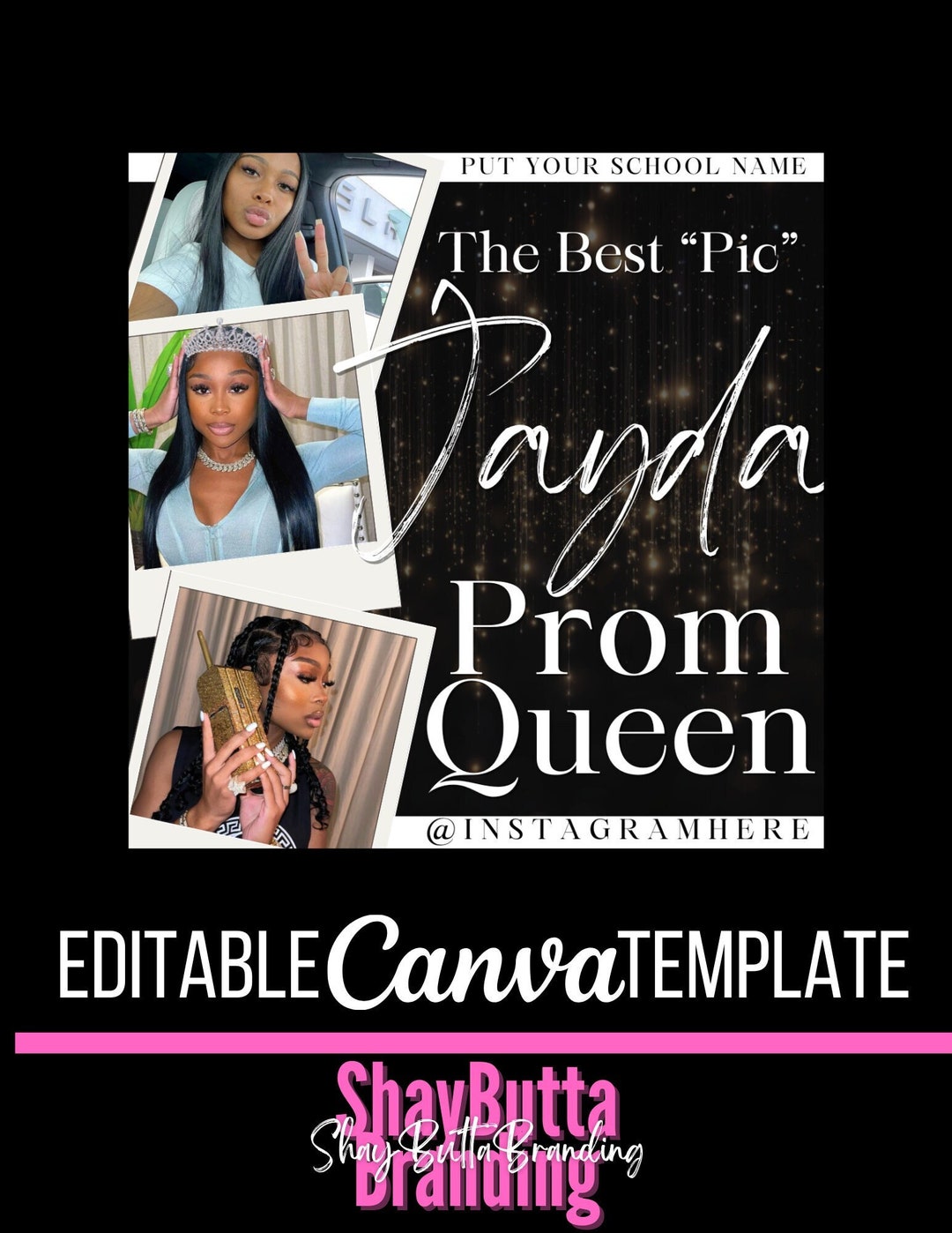 Editable Queen Flyer Doityourself DIY vote for Me