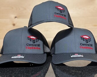 Richardson Trucker hat with your logo, snapback, Embroidered trucker hat, Embroidered hat, custom logo, Racing hat, bulk hats,
