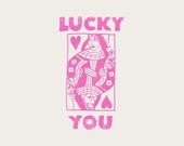 Queen of Hearts PNG Lucky You Png card queen of hearts png sublimations  designs downloads png clipart shirt design instant download