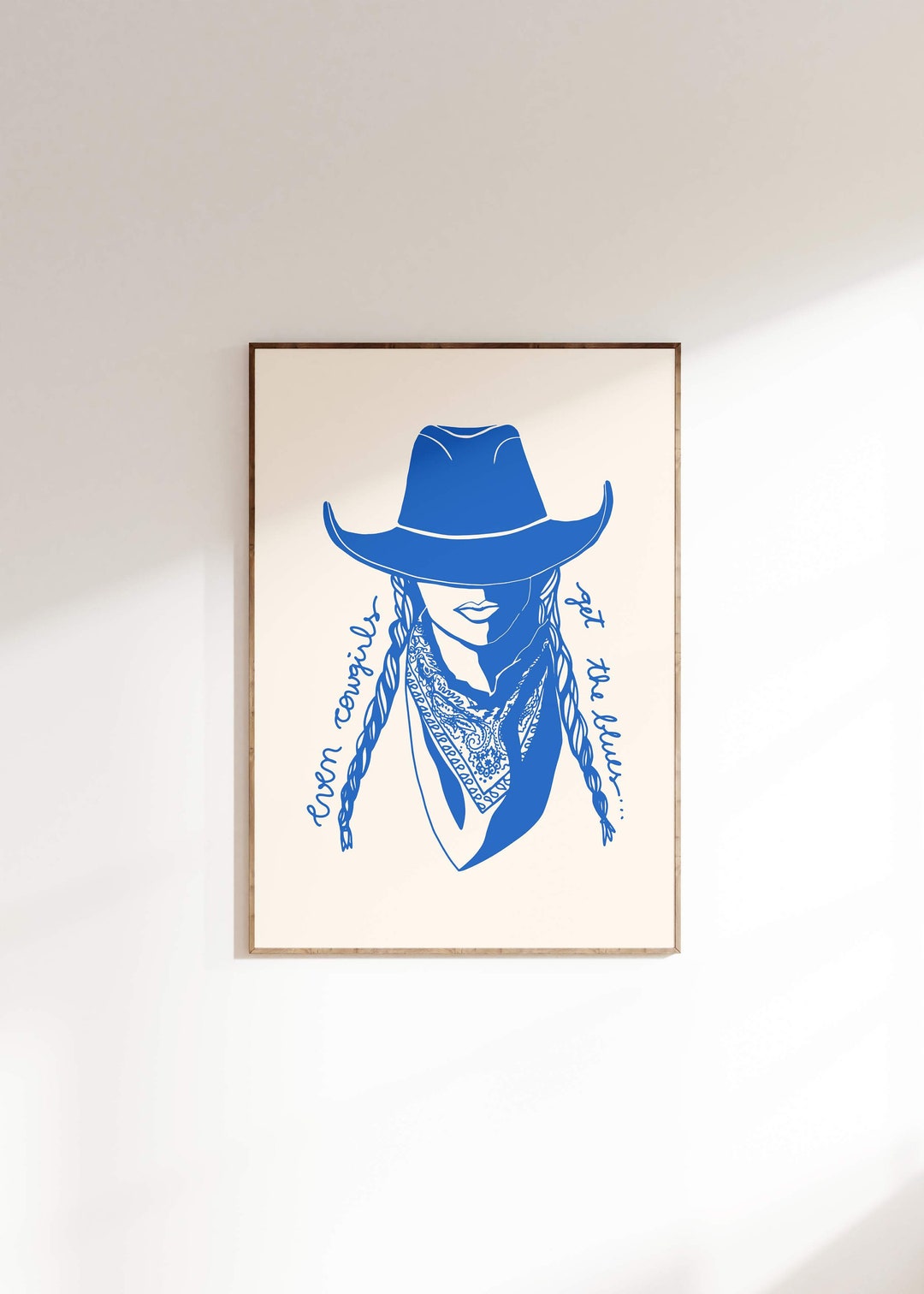 Even Cowgirls Get the Blues Print, Western Retro Poster, Cowgirl Wall ...