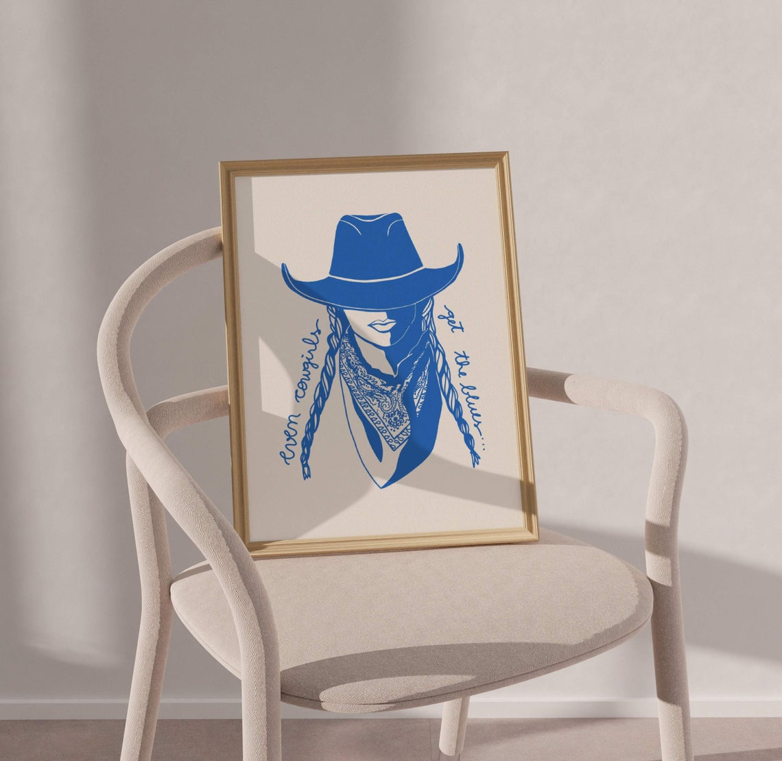Even Cowgirls Get the Blues Print Western Retro Poster - Etsy