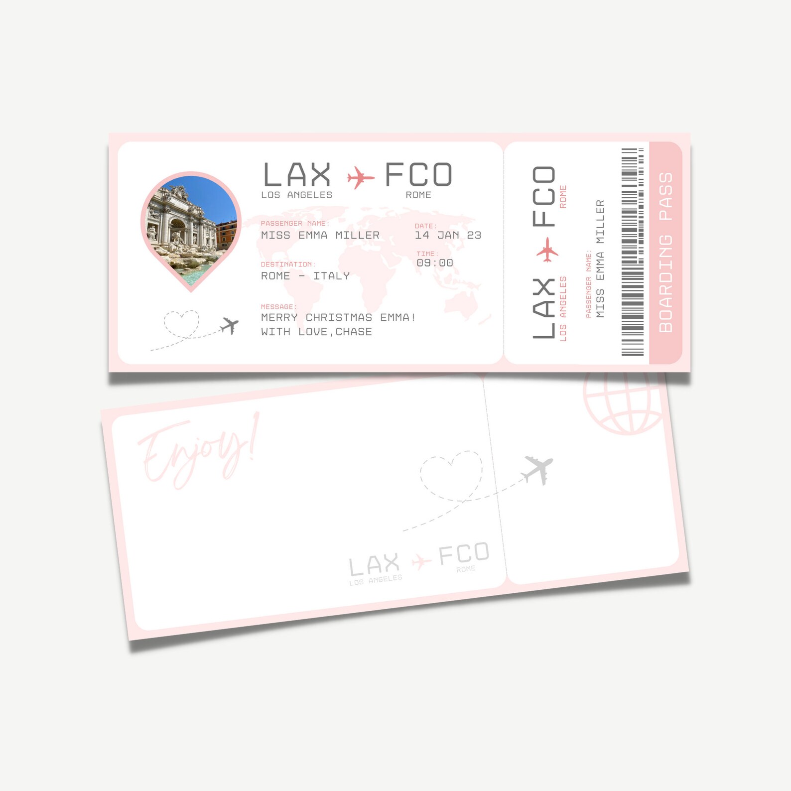Editable Boarding Ticket Template Printable Airline - Etsy