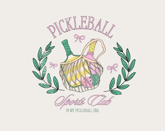 Trendy Pickleball Shirt Design: Sports Club PNG (Instant Download)