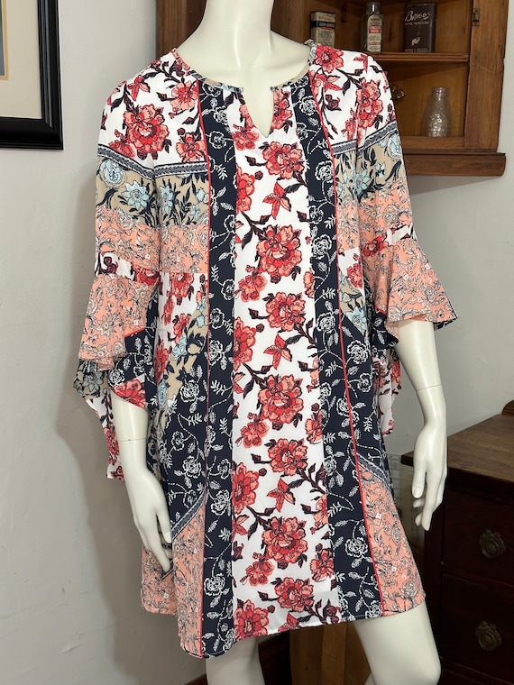 Est. 1946 Cato Floral Shift Flare Sleeves Boho Womens Lined Dress - Size S  - NWOT - Etsy Israel