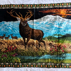 Vintage 70s Deer Rug - Etsy