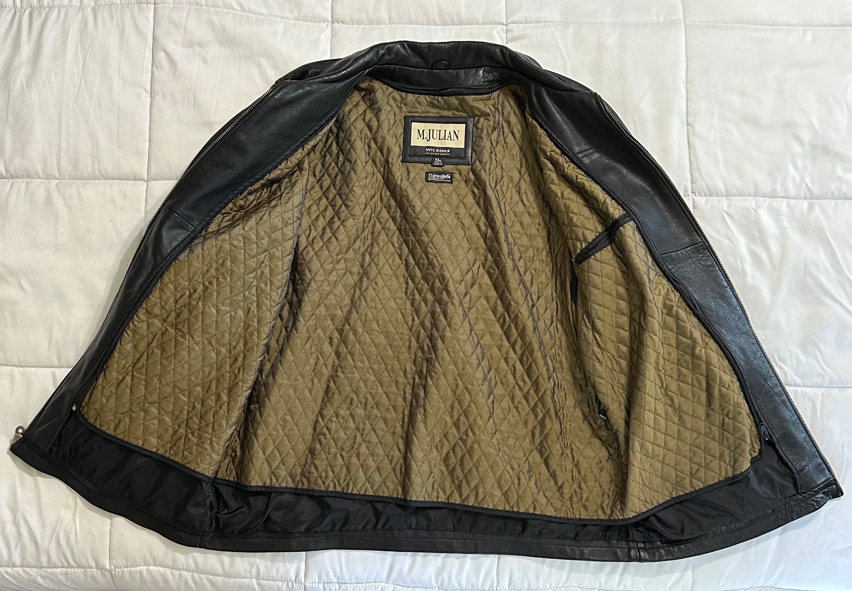 Wilsons Leather Mjulian Black Leather Jacket With Removeable