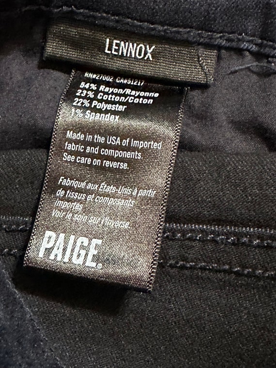 Paige Lennox Mid Rise Slim Straight Fit Dark Wash… - image 3