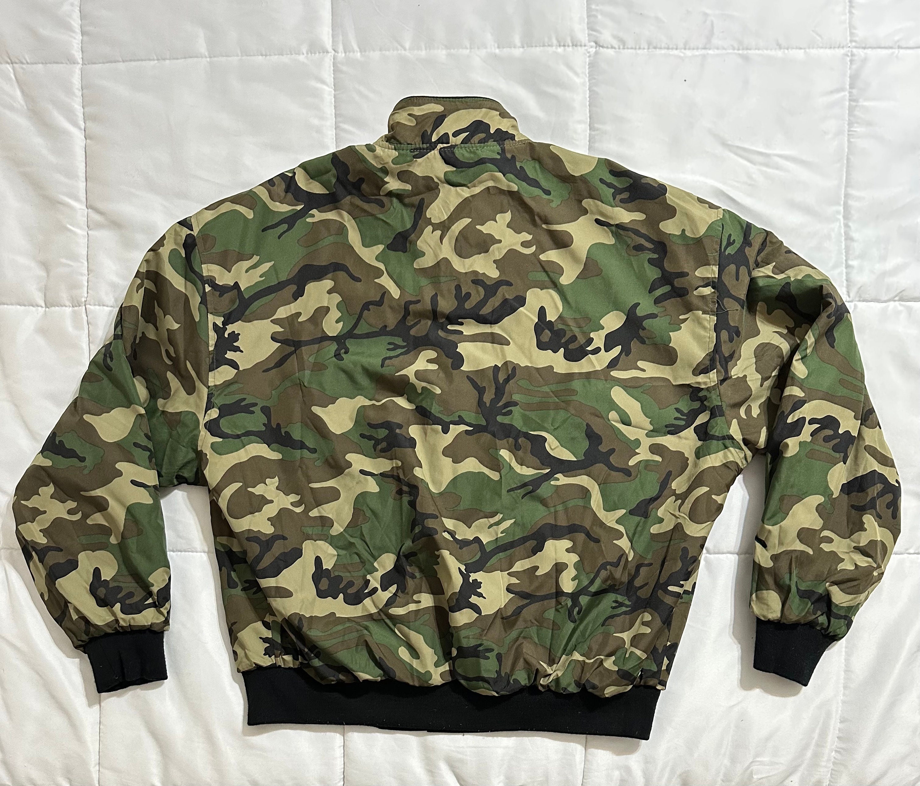 Vintage US Army 1 JH Design Nascar Racing Jacket Reversible