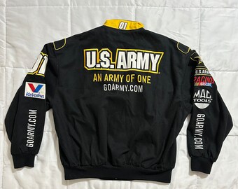 Vintage US Army 1 JH Design Nascar Racing Jacket Reversible - Size