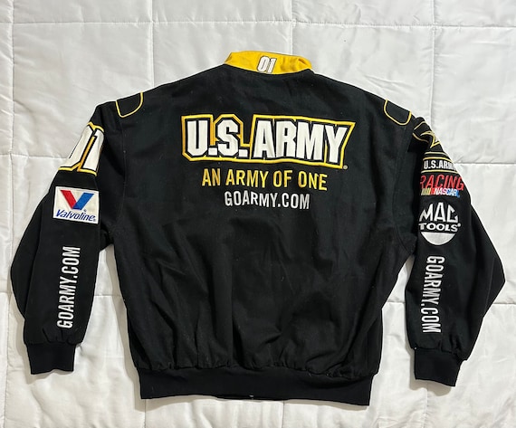 Vintage US Army 1 JH Design Nascar Racing Jacket Reversible