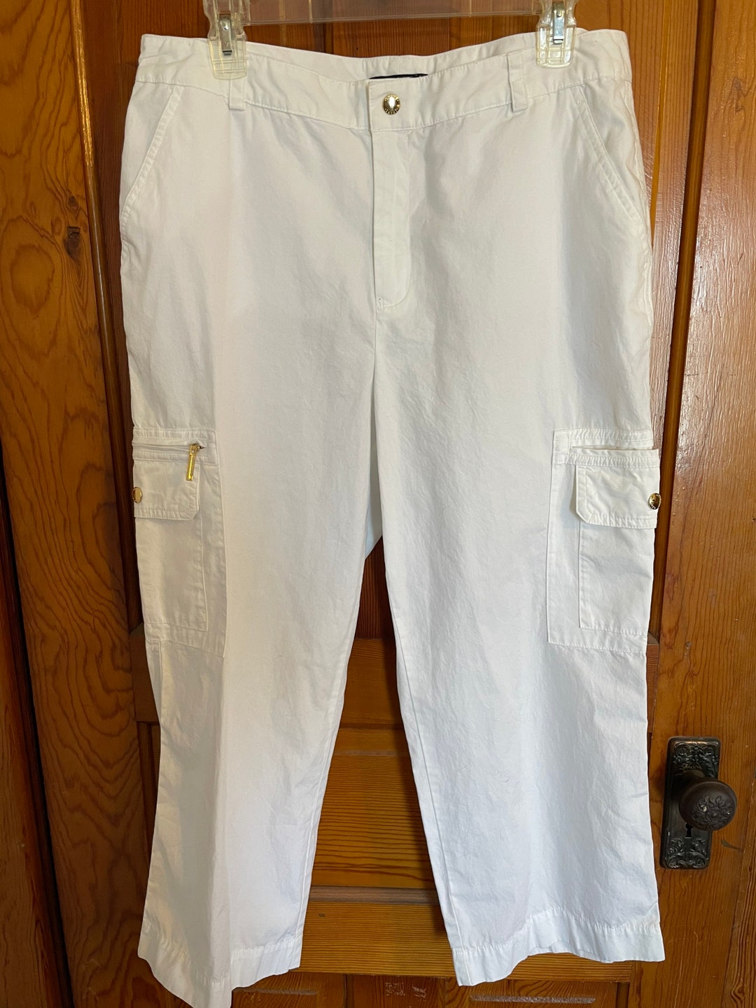 Chaps White Cargo Pants Size 12 - Like New - Etsy