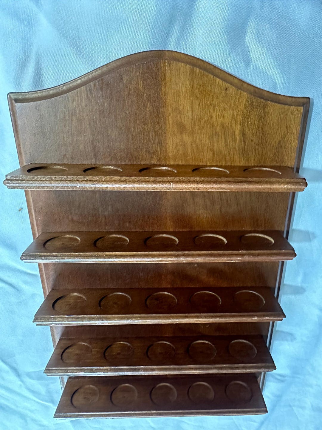 Thumble Rack Vintage 70’s Wooden Thimble Display Rack - 25 Slot Display Shelf - 5 ...