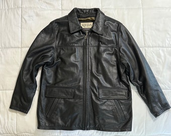 Wilsons Leather Mjulian Black Leather Jacket With Removeable
