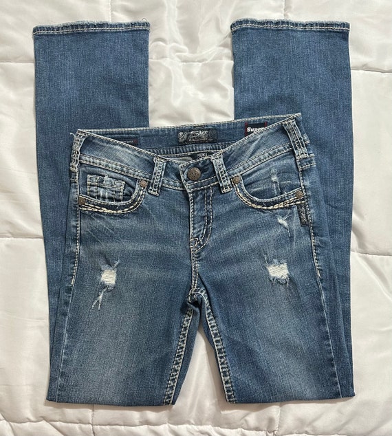 Silver Suki Mid Rise Slim Boot Jeans - W27/L33 - image 1