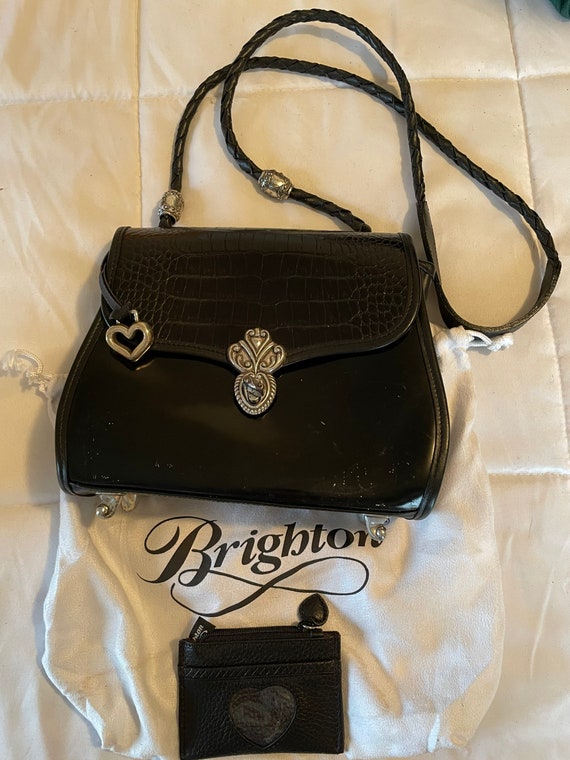Brighton | Bags | Brighton Beatrice Crossbody Organizer Purse Shoulder Bag  Black Pebble Brown Croc | Poshmark