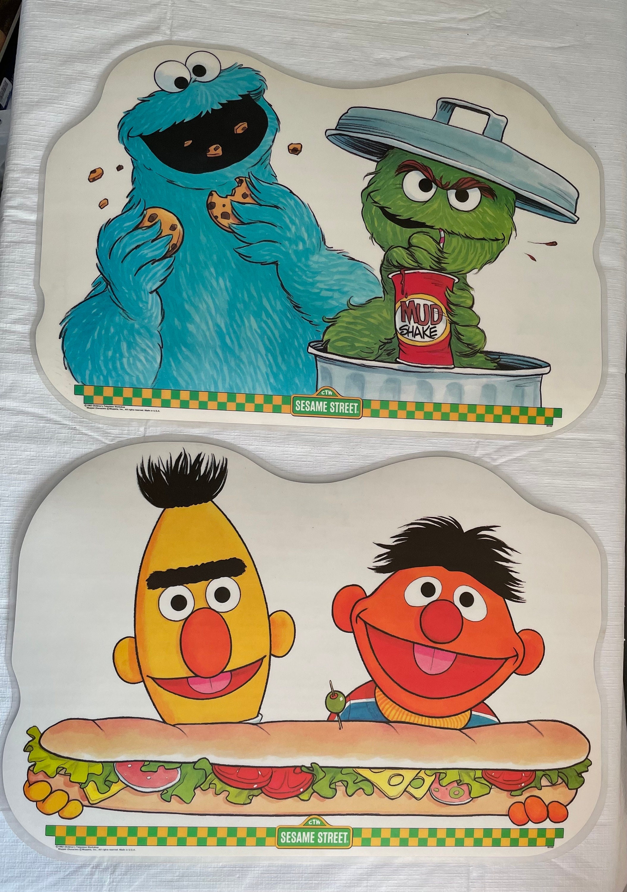 1987 Sesame Street Face Makers Set Moules A Visages Rue Sesame Original Box  