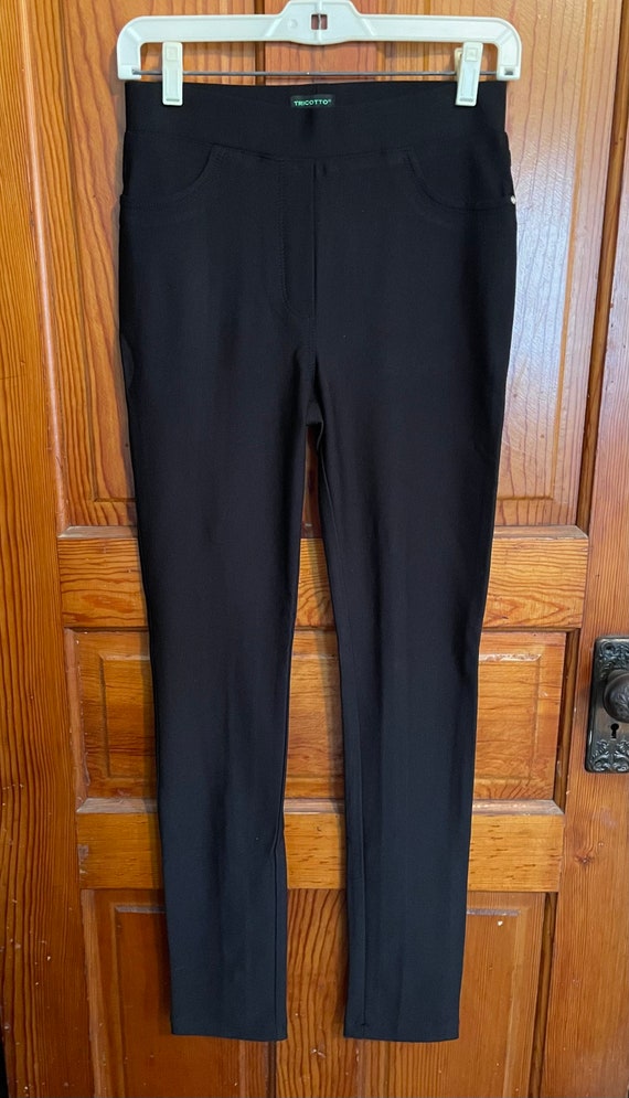 Tricotto stretch knit black Pullon pant with styli