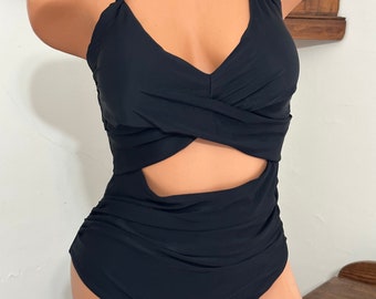 Eomenie Black One Piece Swimsuit - size M & L - NWT