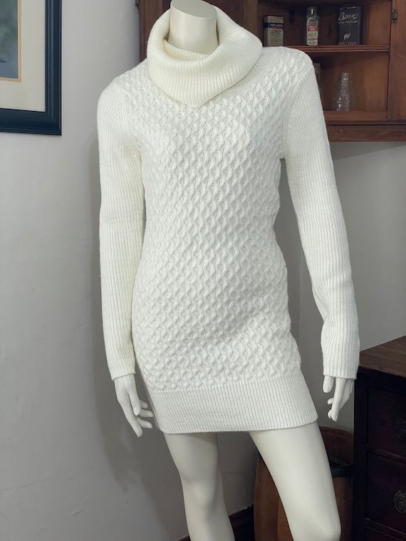Venus Knit Mini Sweater Dress - Cream or Black - s