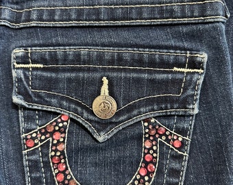 XXS Y2K True Religion Joey Super T Low Rise Jeans | Vintage