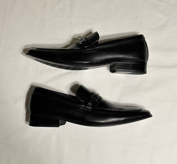 Perry Ellis Black Leather Loafers with Decorative Strap Perry Ellis Portfolio Stewart Style Men main image 4