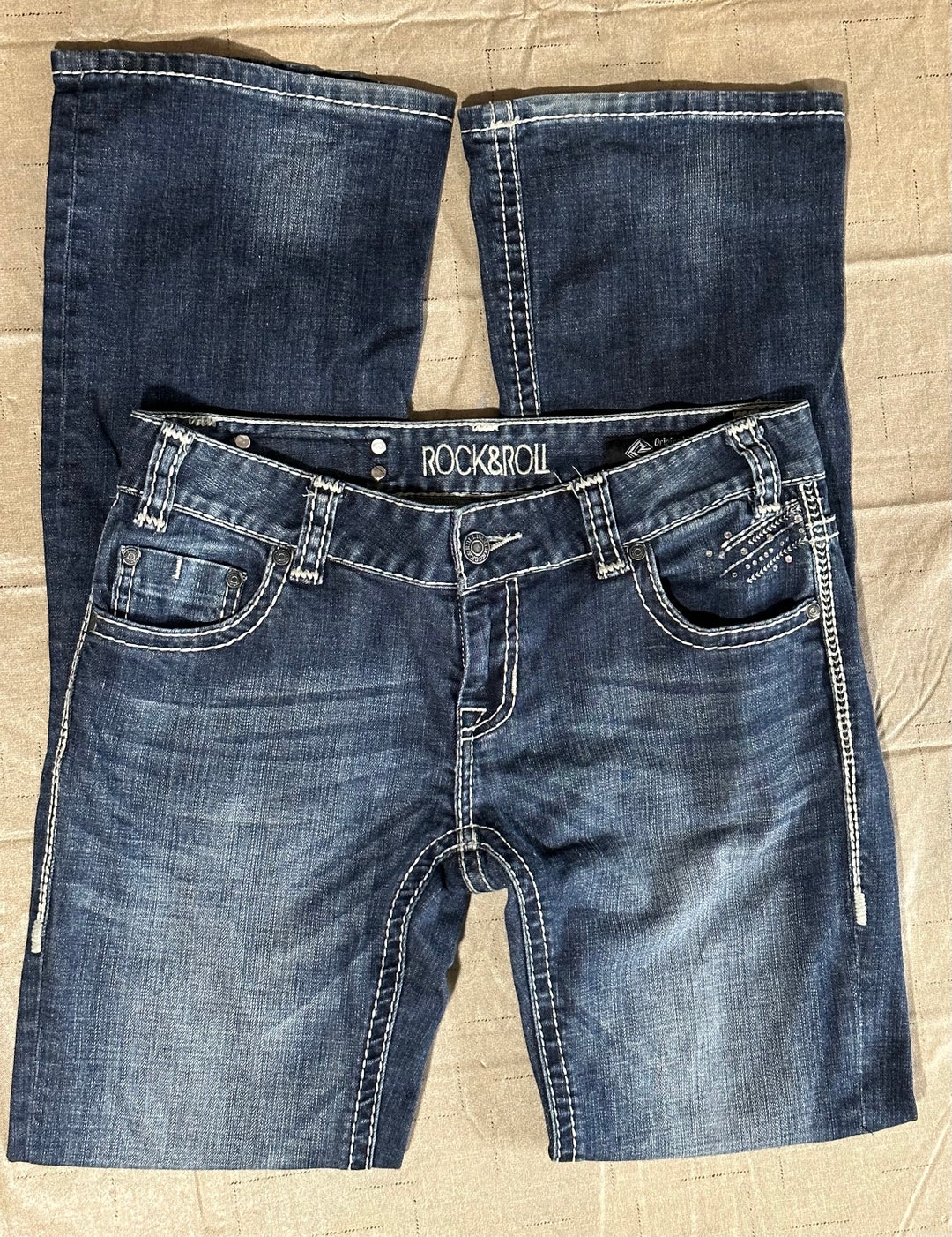 Low Rise Cuffed  Western Jean with Pink Vinyl Croc Panels main image 1