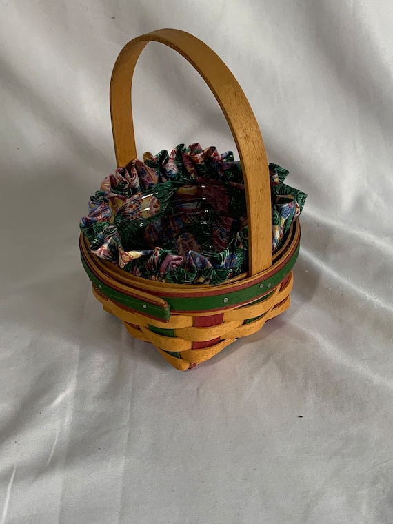 Longaberger Small Round Easter Basket With Handle - 1999 - Etsy
