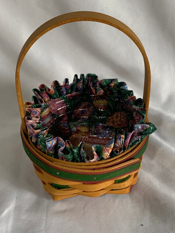 Longaberger Small Round Easter Basket With Handle - 1999 - Etsy