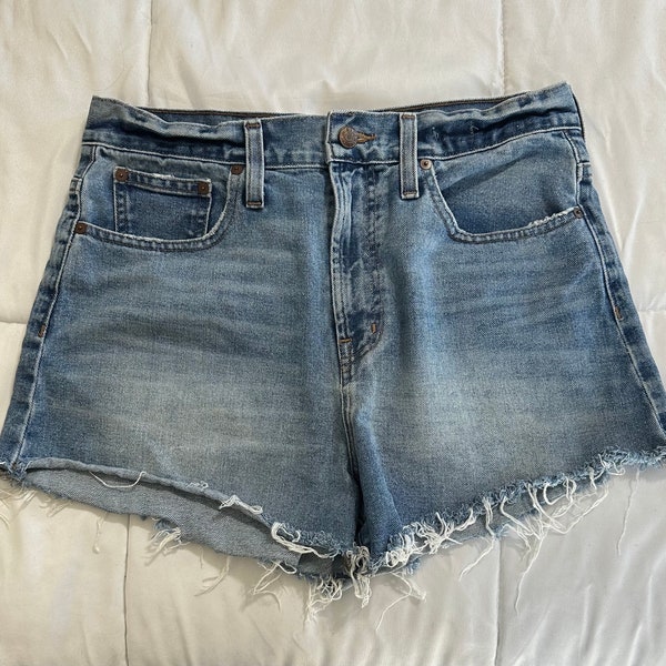 Madewell The Perfect Short High Rise Denim Jean Shorts - size 28